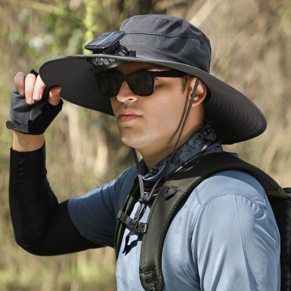 Solar-Powered Fan Hat