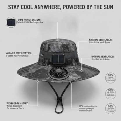 Solar-Powered Fan Hat